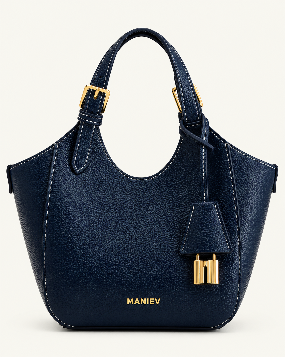 Ines Padlock Tote Bag - Navy