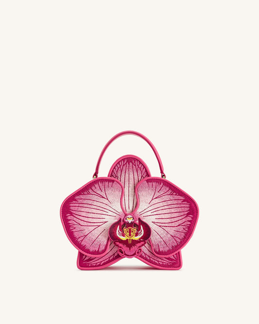 Flora Orchid Shaped Top Handle Bag - Pink