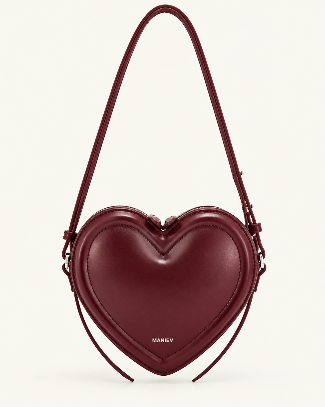 Arlene Heart Shaped Bag - Claret