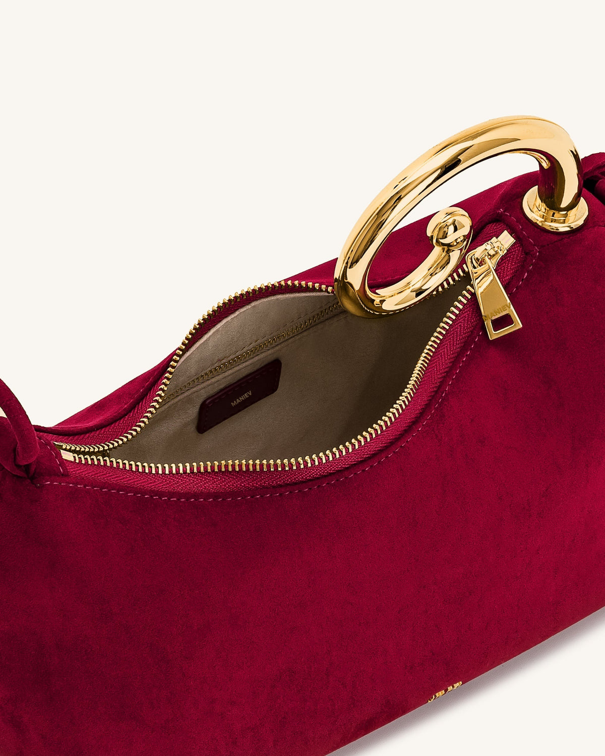 Nell Fringe Hardware Top Handle Bag - Burgundy