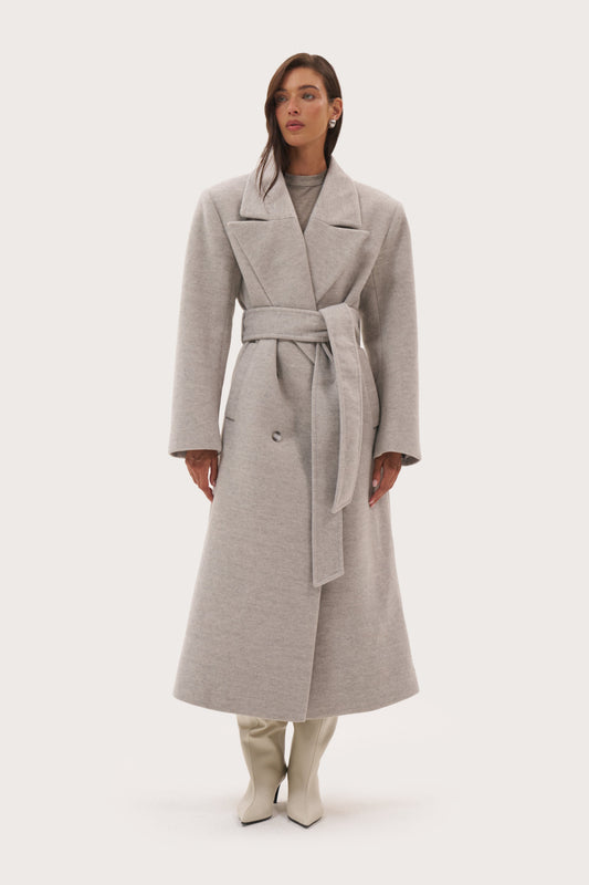 Wren Double Breasted Coat - Grey
