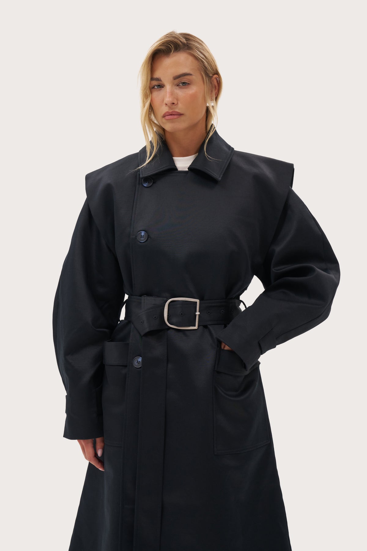 Marlowe Trench Coat - Midnight