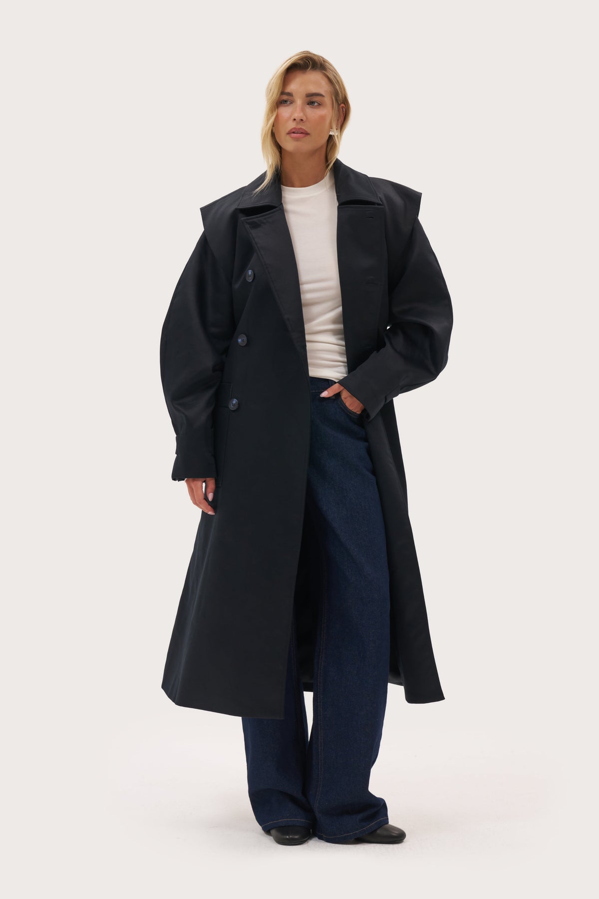 Marlowe Trench Coat - Midnight