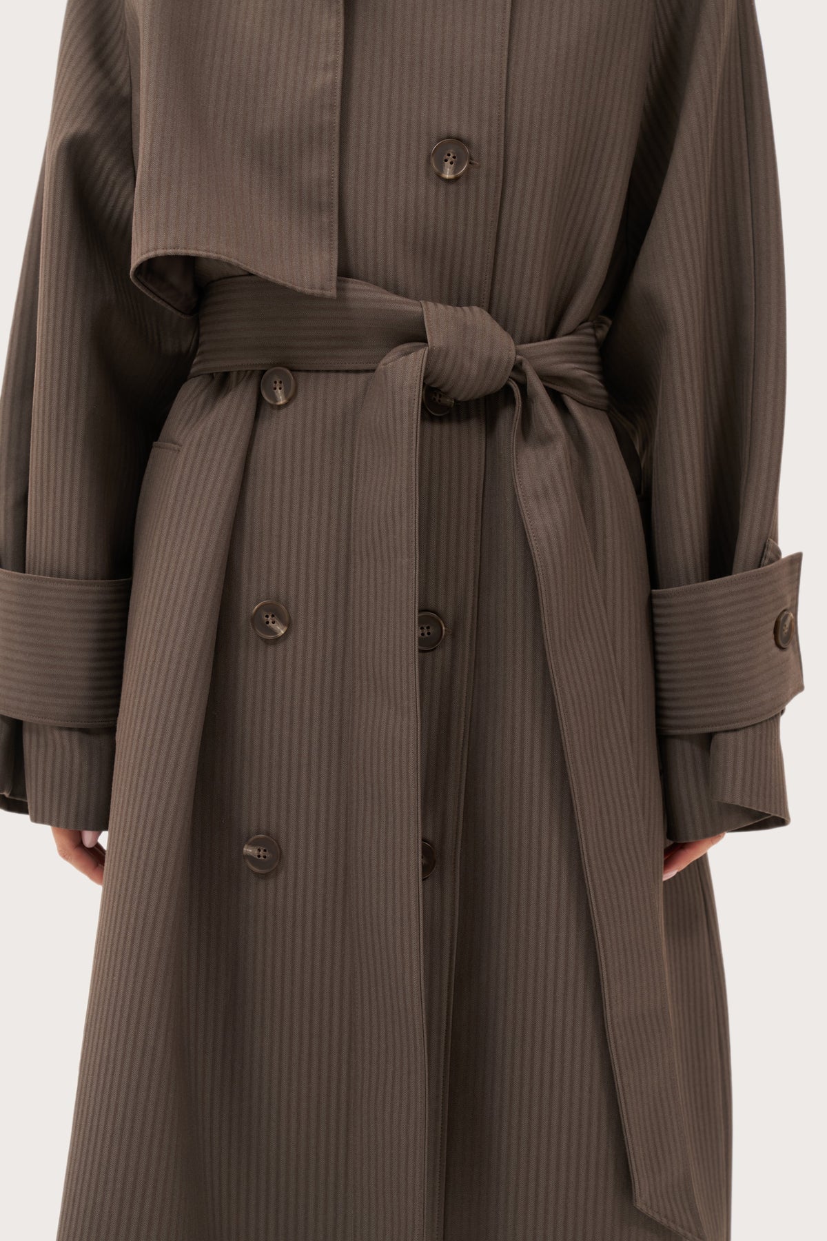Kensington Oversized Trench Coat - Brown