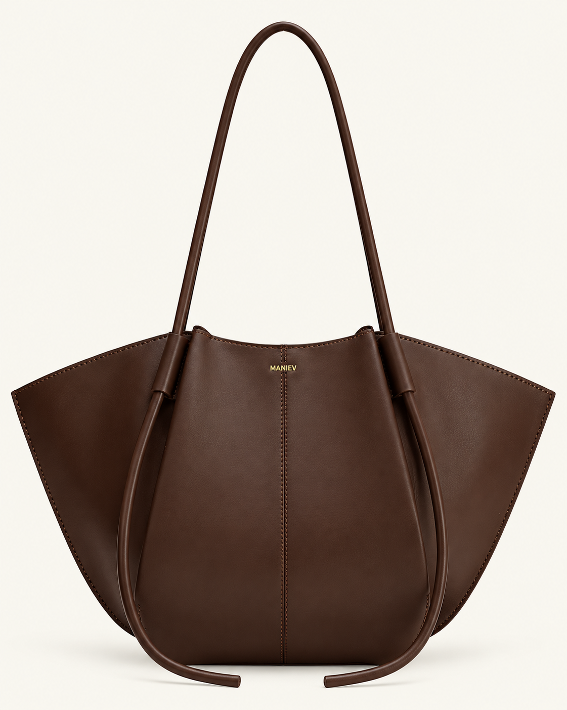Nala Wide Tote Bag - Deep Brown
