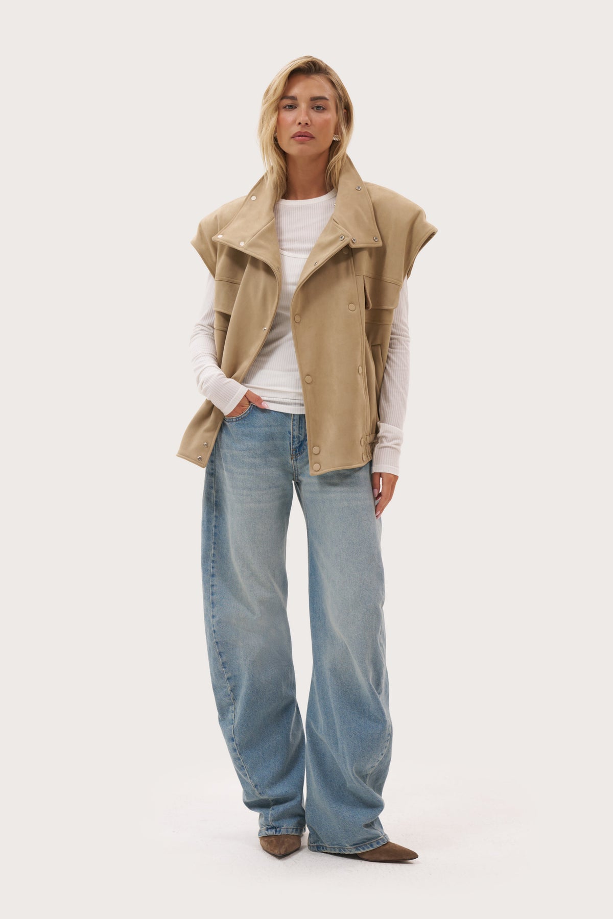 Fawn Oversized Jacket - Beige