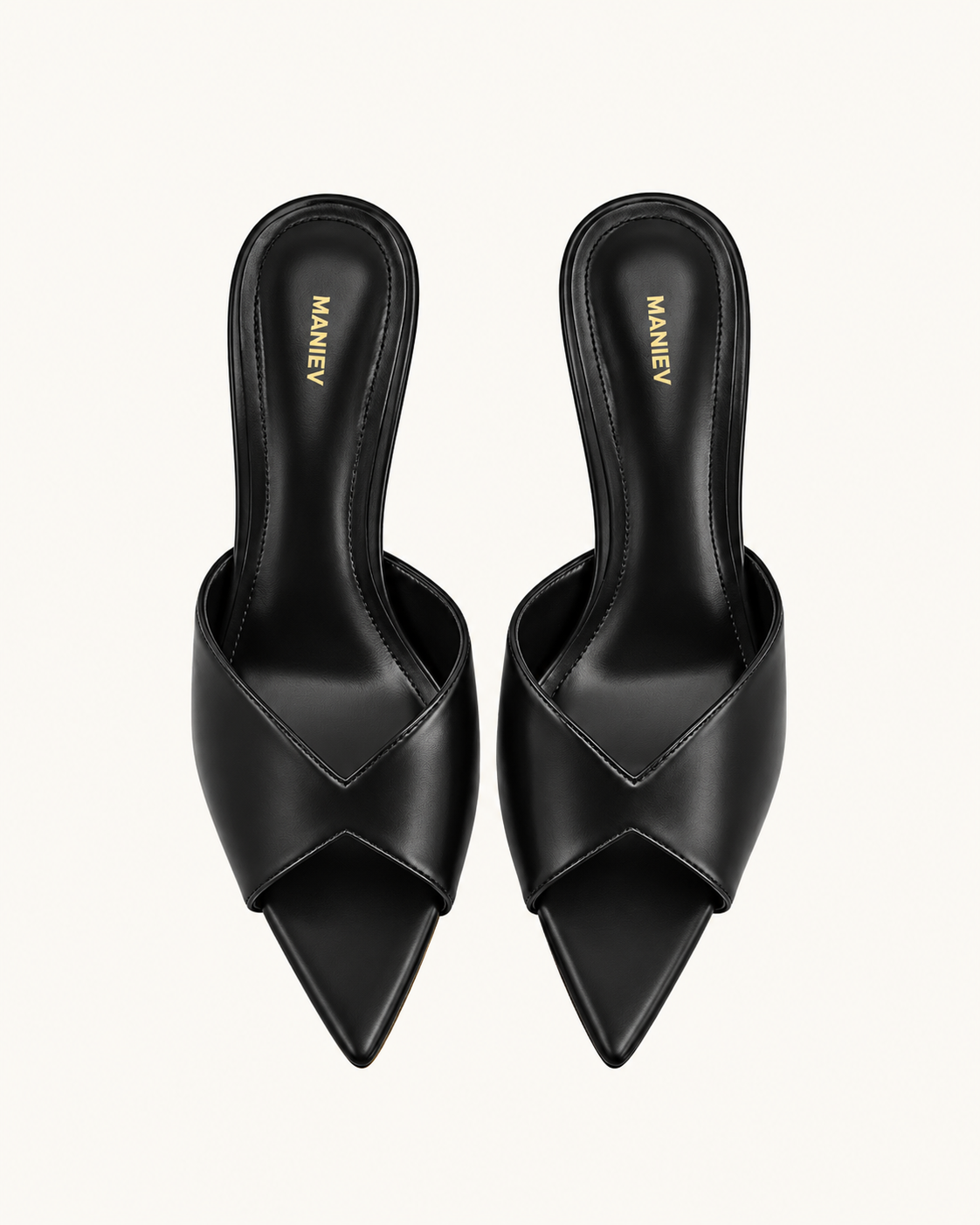 Ellie Sphere Heel Mules - Black