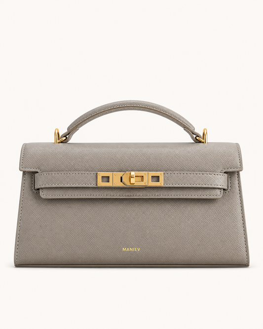 Noor Top Handle Bag - Elephant Gray