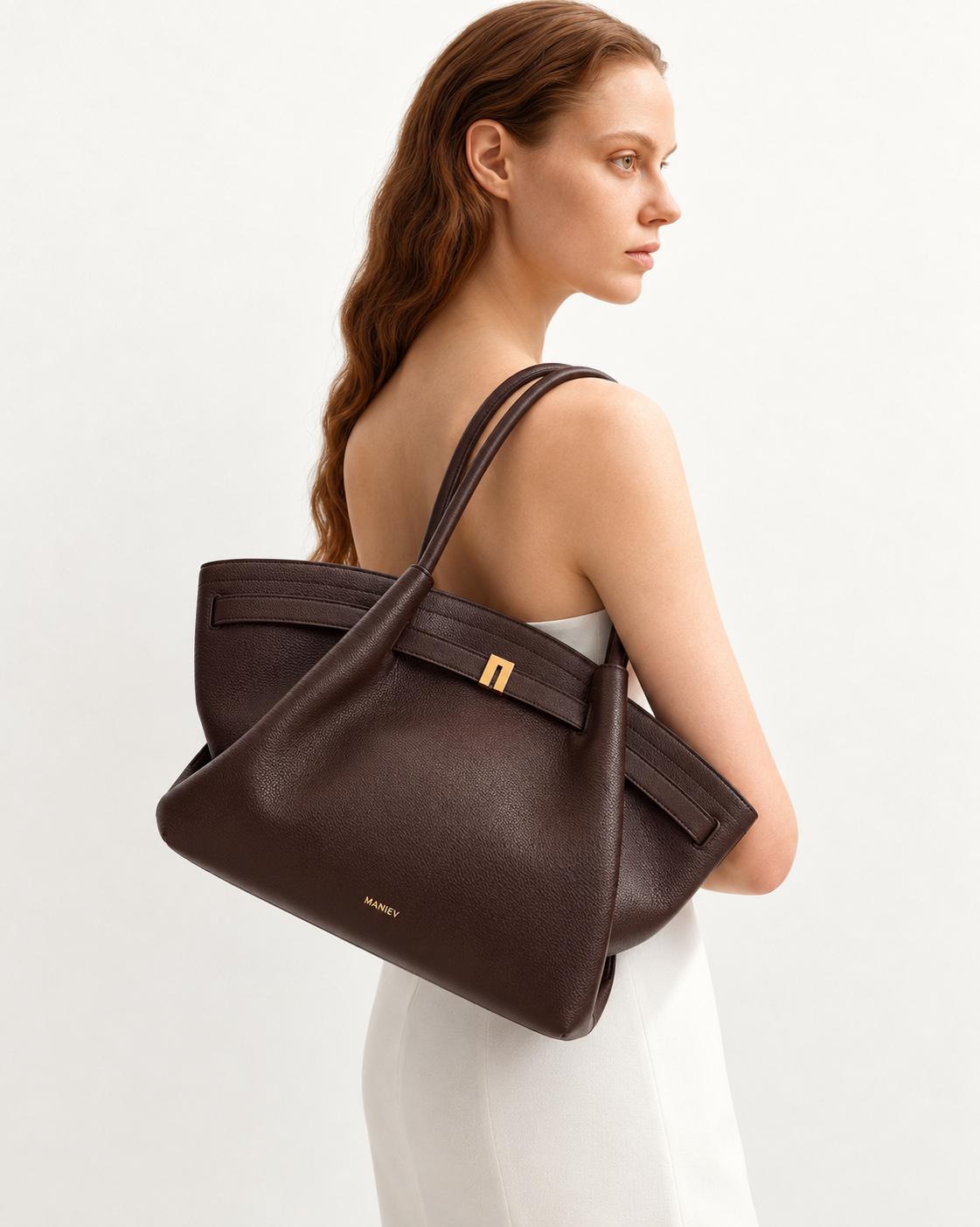 Hana Medium Tote Bag - Dark Brown