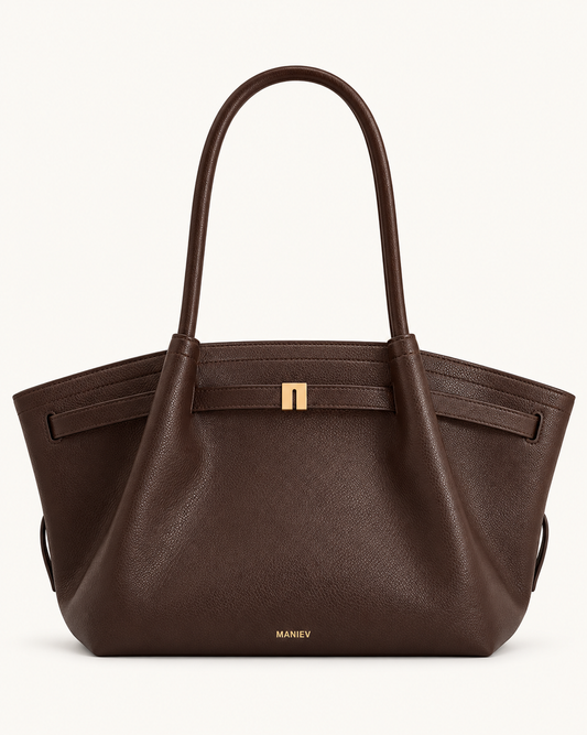 Hana Medium Tote Bag - Dark Brown
