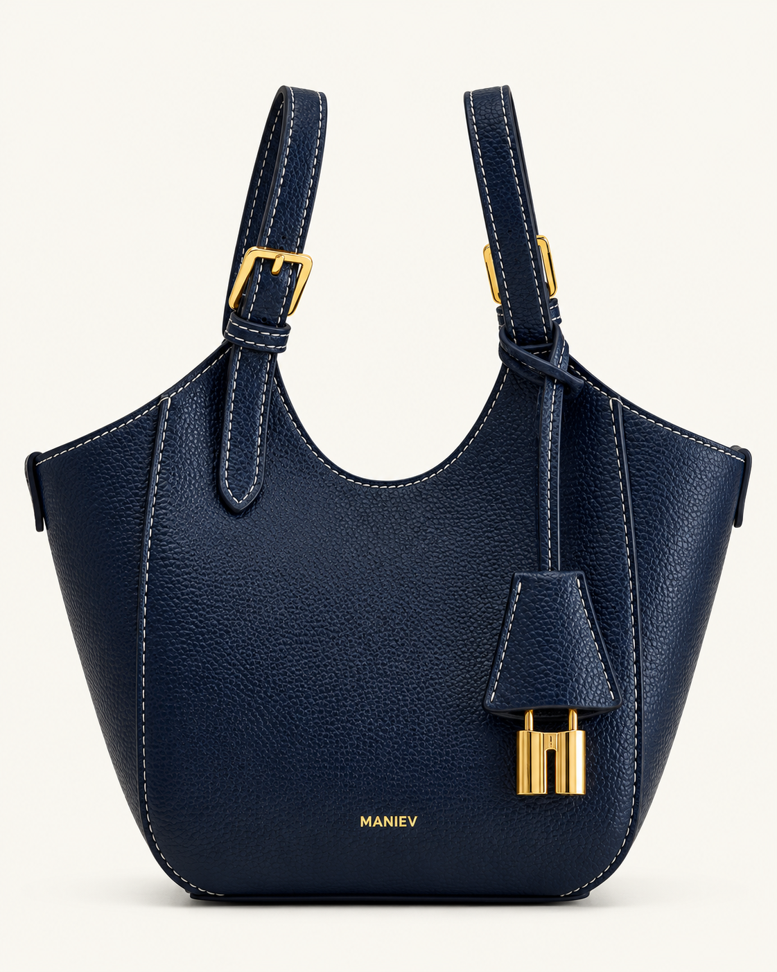 Ines Padlock Tote Bag - Navy