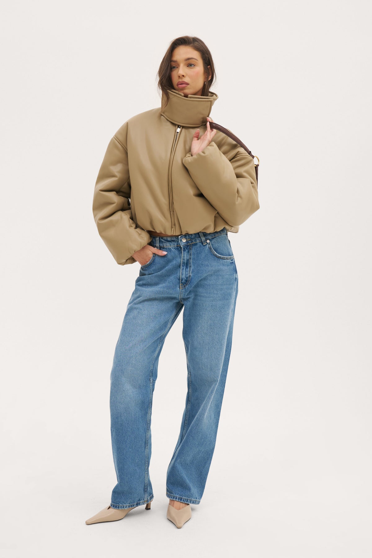 Aspen Puffer Jacket - Beige