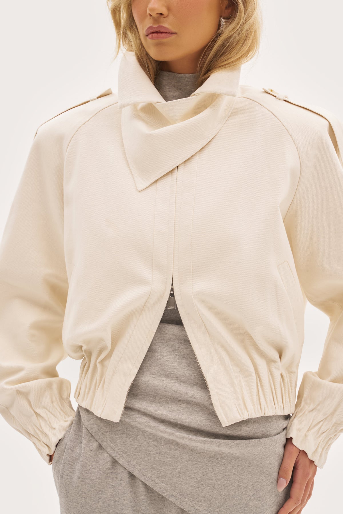 Albina Neckerchief Jacket - Cream