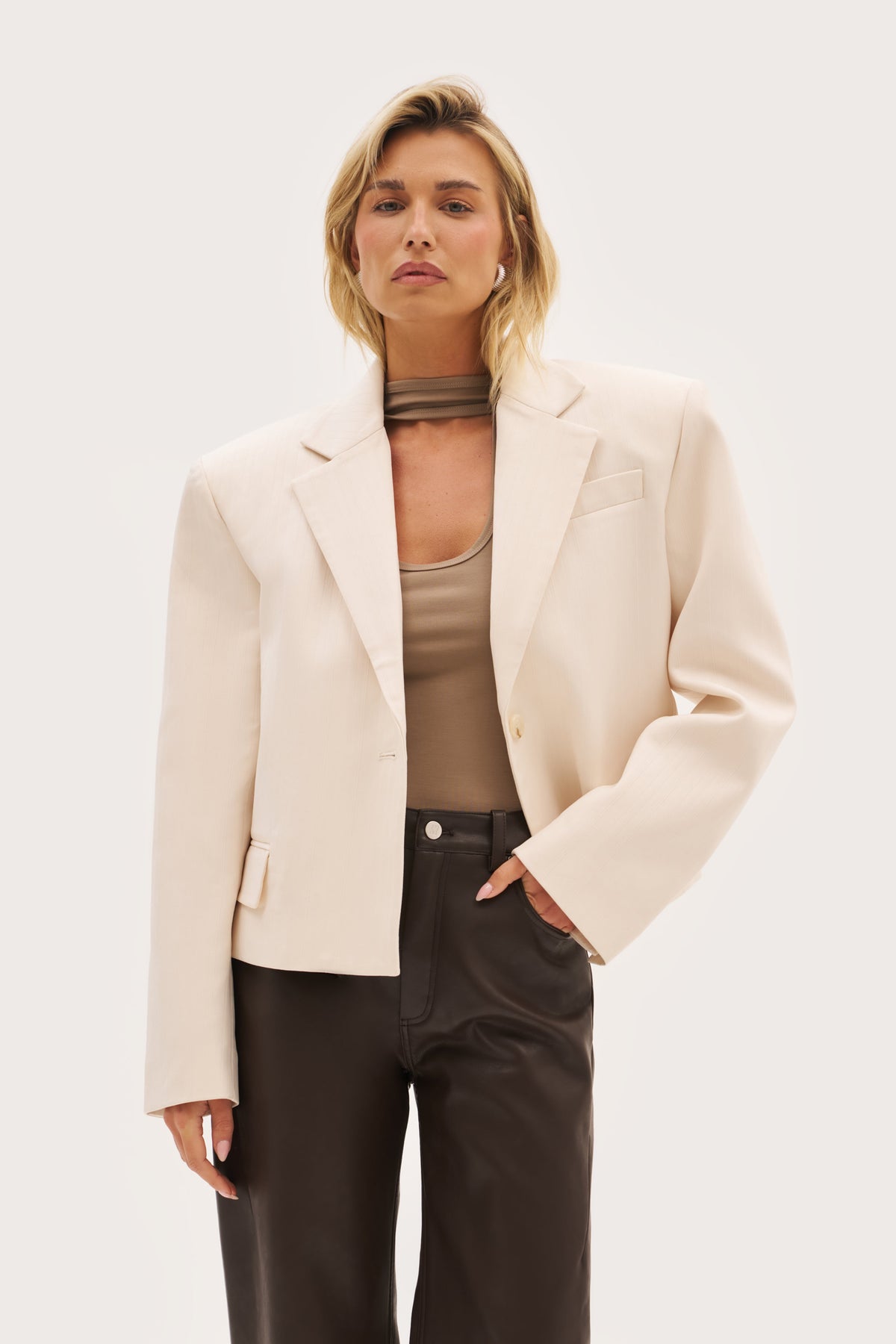 Boxy Blazer - Cream