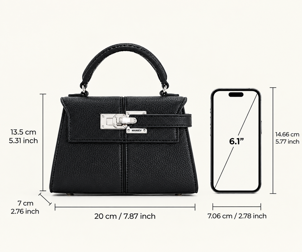 Elise Top Handle Bag - Black