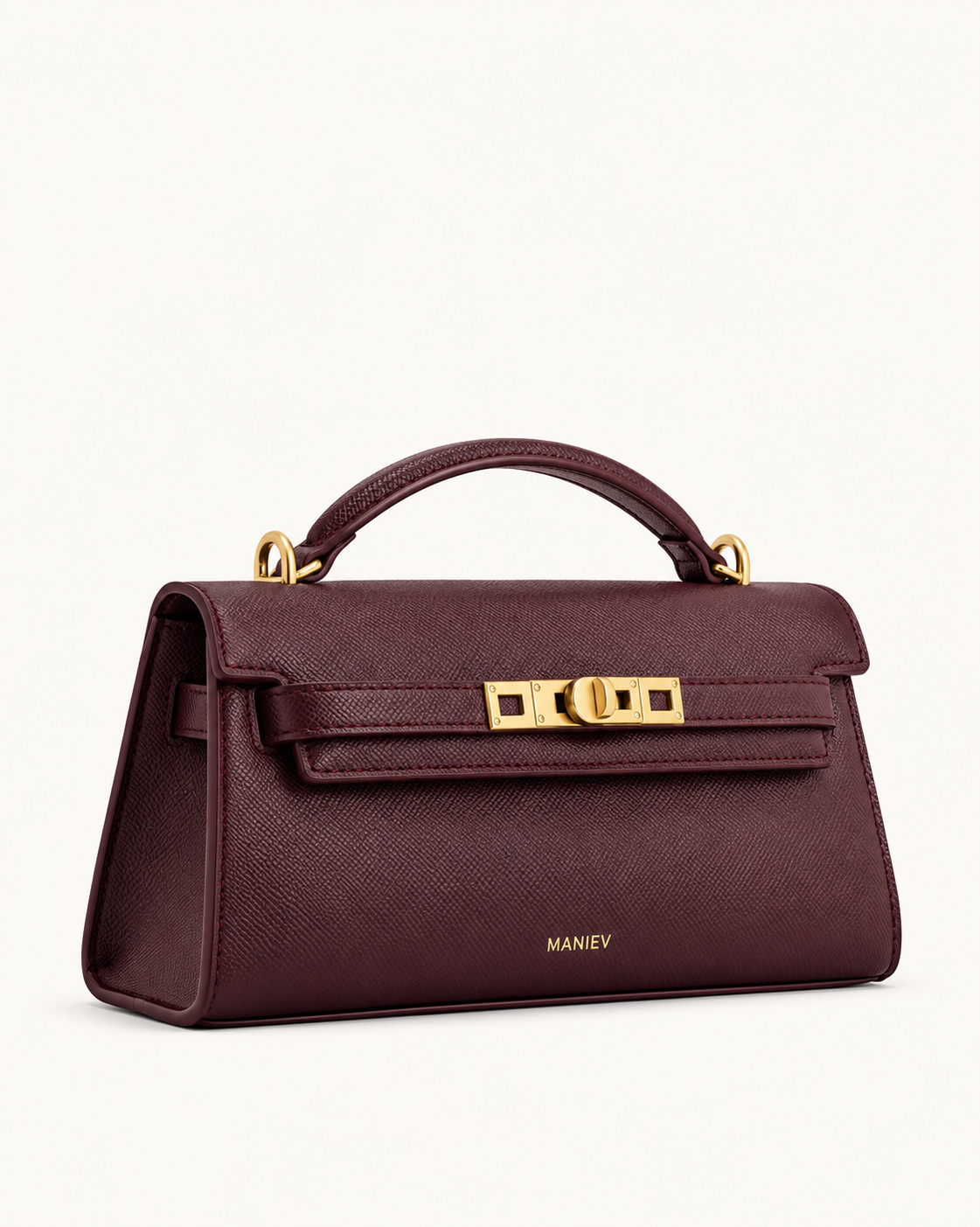 Noor Top Handle Bag - Deep Burgundy