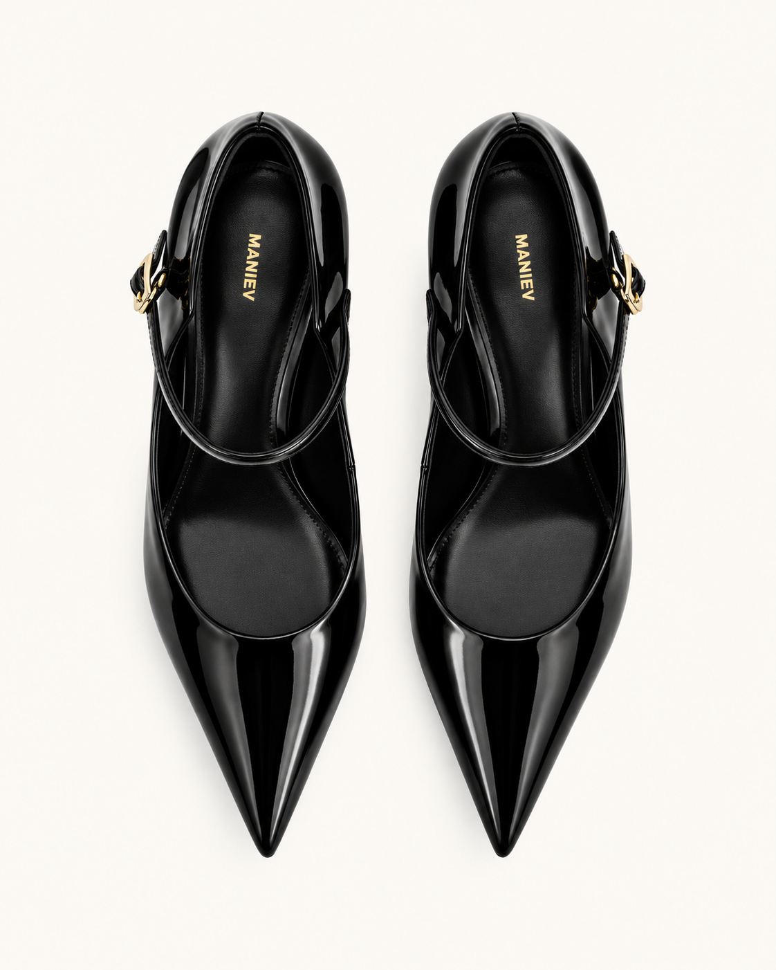 Thalina Patent Leather Pumps - Black